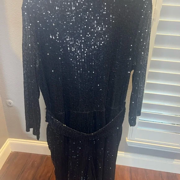 INC International Concepts Black Sequin Jumpsuit. NWT. Excellent condition. - Picture 8 of 13